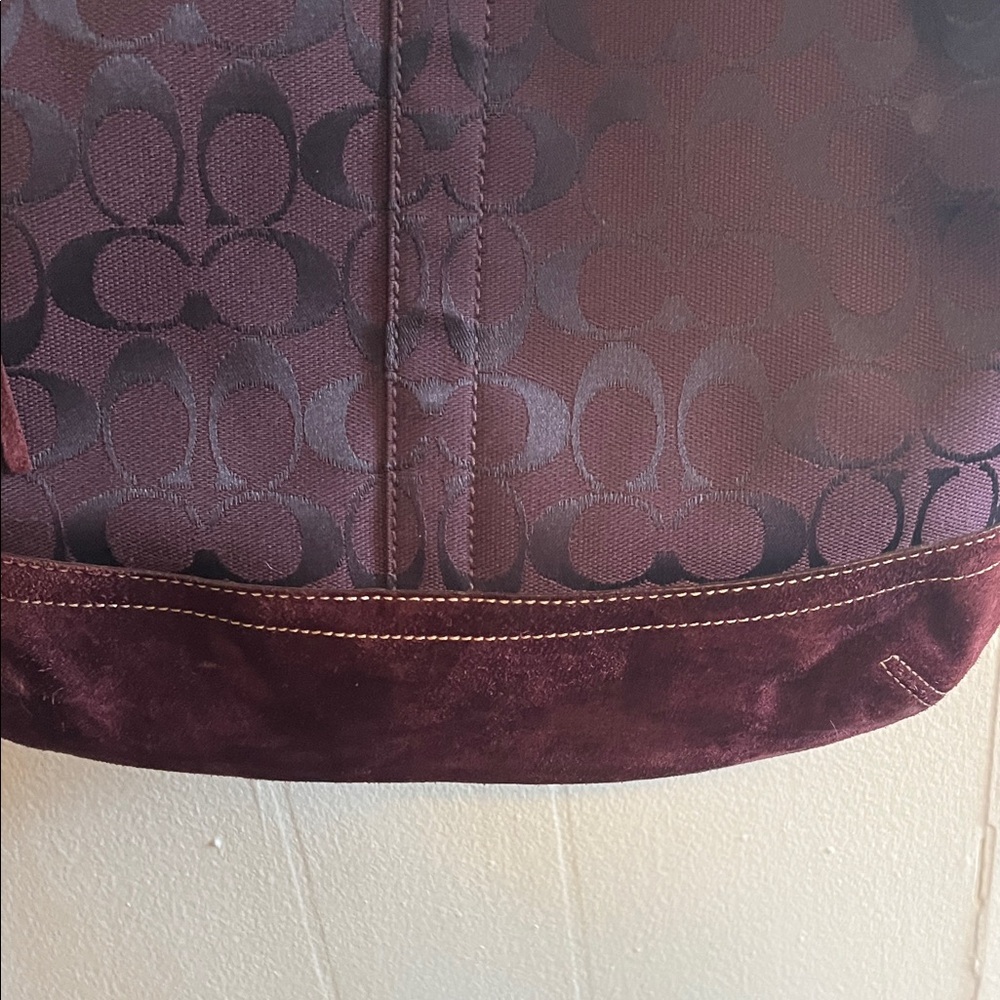 Coach vintage signature Jaguard and suede zip top - Picture 5 of 12